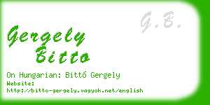 gergely bitto business card