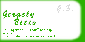 gergely bitto business card